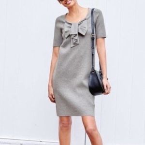Boden Gray Knit Bow Dress